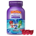 L'il Critters PJ Máscaras Melatonina Gummy Supplements, 60 Gummies