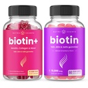 NutraChamps Biotin+ & Biotin. O Duo completo para cabelos, pele e unhas.