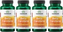 Swanson Beta-Caroteno Vitamina A 25000 UI Softgels - Saúde da pele, olho e sistema imunológico - Apoio antioxidante - 7500 mcg (300 Softgels) (4 embalagem)