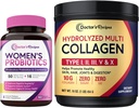 Receitas médicas Probióticos femininos & Multi Colágeno em pó pacote, Value Pack for Vaginal, Pele, Cabelo, Saúde das unhas, Sem glúten, Pro (60 Cápsulas) & Colágeno (45 Servings)