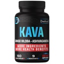 9in1 Kava Kava Cápsulas Fonte de 5 meses 15:1 Extrato para Sono, Mente e Imune Suporte - 9 Ervas Naturais Inclui Ginkgo, Ashwagandha, Graviola, Valerian & More - 150 Cápsulas Vegan