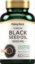 Piping Rock Black Seed Oil Softgel Cápsulas □ 1000mg .