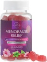 Suplementos de Menopausa para Mulheres - Completo Natural Mild Hot Flashes & Night Sweats Support, Multi Benefit Menopause Relief Gummy, Suporte para o equilíbrio e energia, Gluten-Free & Non-GMO - 60 chicletes