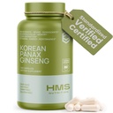 Coreano vermelho Panax Ginseng 2000mg 120 Vegan Cápsulas Extrair Super Força NSF Certified Supplements, High Ginsenosides Suporta energia, resistência, desempenho e clareza