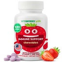 Kids Elderberry Com Zinco e Vitamina C - Suplemento Imune Suporte Comprimidos mastigáveis - Saboroso Natural Misturado sabor Berry - Vegan, Vegetariano, Sem glúten, Não-GMO, para crianças, 120 Mastigables