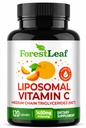 ForestLeaf Liposomal Vitamina C 1000mg Cápsulas de Alta Dose Vitamina C Suplemento Liposomal w Óleo de coco Gordura Ácidos de Absorção Rápida □ Suporte Imune, Antioxidante, Produção de colágeno