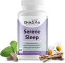 Fórmula de Sono Sereno - Citrato de Magnésio de Relaxamento W/Melatonina, Flor da Paixão, Cálcio e L-Teanina - Vitaminas de Sono Profundo Natural para Adultos - 60 Caps, Fonte de 30 dias