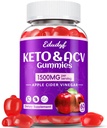 Keto ACV Gummies - 1500mg Apple Cider Vinagre Gummies com Probióticos, B12 e Keto Suporte, Detox & Cleanse, GMO Free & Vegan - 60...