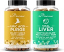 Expurgar! Flush ácido úrico e pacote de fígado vital - Detox, Cleanse, e reparo para apoio conjunto e mobilidade ativa Plus função hepática ideal & saúde digestiva