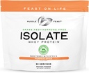 Músculo Festa Whey-Fed Whey Protein Isolate, Tudo Natural Hormônio Pastura Livre Criado, Whey Isolate Protein Pó para homens e mulheres, Limpo, sem glúten, Delicious Isolate Protein - Pumpkin Spice, 2lb