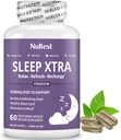 NuBest Sleep Xtra Suporta Sono Saudável para Adultos Vitamina B6, Melatonina, Ashwagandha, Camomila, Valeriana e Mais - Não Formador de Hábitos □ 60 Cápsulas Vegan □1 Mês de Fornecimento