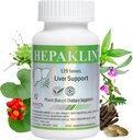 Hepaklin – Detox de Fígado de Ervas e Fórmula de Suporte para Saúde, 120 Tabs