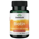 Swanson Biotin Vitamina B7 5000 mcg 100 Cápsulas