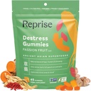De-Stress Gummies com Ginseng americano, Açafrão, e Goji - assistir com alívio de estresse & Mood Boost, Relaxação All-Natural, Baixo açúcar, 45 Gummies Vegan, Fruta de paixão (45 Gummies (Pacote de 1))