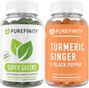 PUREFINITY chicletes de gengibre aturmeric + Super Greens chicletes pacote
