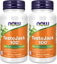 Now Supplements, TestoJackTM 100 com LJ100®, um Extrato padronizado Potente de Tongkat Ali (Eurycoma longifolia), Tribulus e ZMA®, 60 Cápsulas Veg (Pacote de 2)