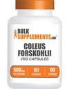 BulkSuplementos.com Coleus Forskohlii Extract Cápsulas - Forskolin Supplement, Forskolin Cápsulas - Suplemento de ervas, Gluten Grátis, 1 Cápsula por Serviço, 60 Cápsulas (Pacote de 1)