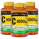 MASON NATURAL Vitamina C 1.000 mg, fornecimento de 300 dias, suporta sistema imunológico saudável, antioxidante e nutriente essencial, 3 embalagem