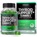 Suporte de tireóide para mulheres e homens (90 Gummies) Ashwaganda, Iodine, Bladderwrack, Kelp, & Schisandra - Suplemento de suporte - Delicioso sabor de maçã - Não-GMO, Vegan & Gluten-Free (90 Contagem)