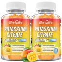 Pastilhas de citrato de potássio, pastilhas de alto suplemento de potássio 1200mg Suporte Cãis de pernas e saúde muscular, pastilhas de potássio para adultos e crianças, Vegan, Mango Flavor 120 Conde