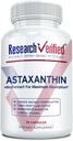 Pesquisa Verificada Astaxantina - Poderoso Antioxidante, Combate Radicais Livres, Suporta Pele, Cérebro, Olhos e Coração - Zinco RDA, Vitamina E, BioPerine - 30 Cápsulas - Não-GMO, Made in the USA