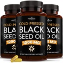 NOVA IDADE Black Seed Oil Softgel Cápsulas - Premium Frio-Pressed Nigella Sativa Produzindo Puro Black Cumin Seed Oil - Não-GMO e Vegetarian 90 Contagem (Pacote de 3)