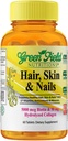 Greenfield Nutritions Halal Biotin Tablet para Adulto - 60 Halal Multivitamin para Pele de Cabelo e unhas - Alta potência 5000mcg Biotina com 50mg Colágeno e Mineral - Gelatina Gluten Free, Vitamina não-GMO