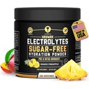 Eletrólitos HRDWRK Pó com Magnésio, Potássio - Eletrólitos gratuitos de açúcar Aumente a resistência e reduza a fadiga com este Suplemento de Eletrólitos - Hidratação Máxima - Keto Friendly