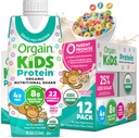 Orgain Organic Kids Nutritional Protein Shake, Fruity Cereal - Kids Snacks with 8g Dairy Protein, 22 Vitaminas & Minerals, Frutas & Vegetais, Gluten Free, Soy Free, Non-GMO, 8.25 Fl Oz (Pack of 12)