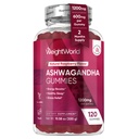 PesoWorld Ashwagandha Gummies para mulheres e homens 1200mg - 120 Gummies (2-fornecimento de mês) - Ashwagandha Suplemento Gummies para impulsionador de energia, saudável sono & alívio de estresse - Vegan & Gluten-Free