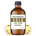 Solução de ouro coloidal, 50 PPM, 500ml, alta pureza 99,99%