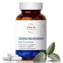 Cápsulas TIVA Ashwagandha 650mg com Extrato de Pimenta Negra – Suporte Natural para Estresse, Metabolismo, Função Imune & Humidade – Vegan, Não-GMO, Lab-Testes – 60 Cápsulas de Ervas