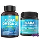 Suplemento GABA +Vegan Omega-3 óleo de algas