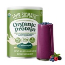 Quatro Sigmatic orgânico planta-baseado proteína em pó não aromatizado proteína com Mane Leão, Chaga, Cordyceps e mais limpo Vegan proteína Elevado para função cerebral e Imune Suporte
