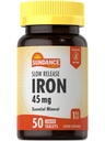 Sundance Iron 45mg Release Lentas comprimidos de 50 comprimidos . Essential Mineral Supplement .