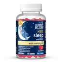 Mama's Bliss Kids Sleep Melatonin Gummies, Non Habit-Forming with No Artificial Colors, Flavors or Gelatin - Age 3 Anos+ - Strawberry Flavor - 100 Sleep Gummies