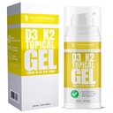 Vitamina D3 K2 Gel tópico de força máxima - 15000+ UI por bomba - A vitamina solar - apoia a saúde óssea e conjunta, suporte imunológico - fornecimento de um mês