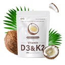 300 Pcs 2 em 1 Vitamina D3 10000 iu Plus K2 (MK-7) 200 mcg Óleo de coco virgem Softgels com vitaminas D & K suporta Absorção de cálcio, osso, imune, & saúde do coração – Fácil de engolir