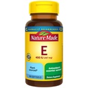 Natural Made Vitamina E 267 mg (400 UI) d-Alpha, Suplemento dietético para Apoio Antioxidante, 100 Softgels, 100 dias de fornecimento
