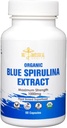Cápsulas de espirulina azul - Orgânico - 1000 mg - 60 Cápsulas