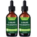 NEW AGE Clorophyll Liquid Drops - Concentrado Natural - Fortalecedor de Energia, Digestão e Sistema Imune Suporta, Desodorante Interno, Função Fígado - (2 Fl Oz (Pacote de 2))