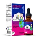 Kiddivit Zinc líquido gotas com Elderberry, Vitamina D3 & C – Gentil Immune suplemento de apoio – 60 Servings diários, Inulin Fortified Prebiótico Fibra – Açúcar livre, Glúten livre, Vegetariano, 2 onças