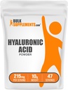 BulkSupplements.com Pó de ácido hialurônico - como Hialuronato de sódio, Suplementos de ácido hialurônico - Grau alimentar, sem glúten - 215mg por serviço, 10g (0,35 oz) (Pacote de 1)
