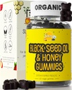 Siraj Orgânico Black Seed Oil Gummies w/Honey & 15% Thymoquinone □ Multivitamin para suporte imune, Estresse Relief Gummy Vitaminas □ Açafrão, Apple Cider Vinagre, Gummies Multivitamin