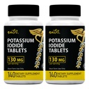 Comprimidos de iodeto de potássio (embalagem de 2) 130 mg - 280 comprimidos EXP 10/2032 - YODO Naciente - KI Pills - Yoduro de Potasio - Suplementos Nutri