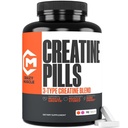 Pílulas Creatinas do Músculo Louco, 5g 3X Creatina Pura Mono-hidratada, Pré-Aperfeiçoamento Massa Muscle Gainer, Alta Absorção Fácil de Levar Três Atina 3 Tipo Desempenho Optimo para Crescimento Leano, 90 Comprimidos