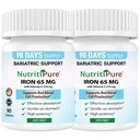 Comprimido de Ferro de Carbonilo 65 mg com 270 mg de Vitamina C 180 dias de fornecimento para Mulheres/Homens