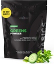 Livingood Verdes básicos diários em pó, Super Verdes Bebida Mix com espirulina, brócolis, couve, grama de trigo & chlorela, mistura vegetal orgânica, Vegan, Sem glúten, Não OGM, 30 Servings