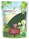 Comida para viver chlorela orgânica em pó, 8 onças — Não-GMO, Kosher, Algas verdes cruas, Superalimento Vegan, Em massa, Puro Vegan Green Protein, Rico em vitaminas e minerais, Ótimo para bebidas, Parede celular quebrada