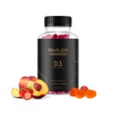 Vitaminas Black Girl - Vitamina D3 Gummies, para imune, energia e suporte ósseo, 2000UI (50mcg) Vitamina D por serviço, gomas sem glúten Vitamina D
